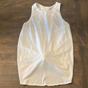 High neck open back tank top